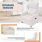Poltrona Reclinabile - Divano Reclinabile Regolabile, Design Ergonomico Imbottito, Schienale Alto, 2 Tasche Laterali, per Soggiorno