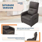 Poltrona Reclinabile - Divano Reclinabile Regolabile, Design Ergonomico Imbottito, Schienale Alto, 2 Tasche Laterali, per Soggiorno