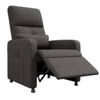 Recliner Chair - Adjustable Recliner Sofa, Overstuffed Ergonomic Design, Tall Back, 2 Side Pockets, for Living Room