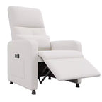 Poltrona Reclinabile - Divano Reclinabile Regolabile, Design Ergonomico Imbottito, Schienale Alto, 2 Tasche Laterali, per Soggiorno