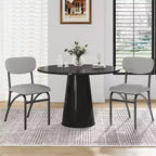 Set di sedie da pranzo imbottite, sedie da cucina con seduta imbottita e gambe in metallo, comode sedie laterali senza braccioli per soggiorno, sala da pranzo, ristorante