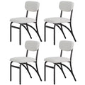 Set di sedie da pranzo imbottite, sedie da cucina con seduta imbottita e gambe in metallo, comode sedie laterali senza braccioli per soggiorno, sala da pranzo, ristorante