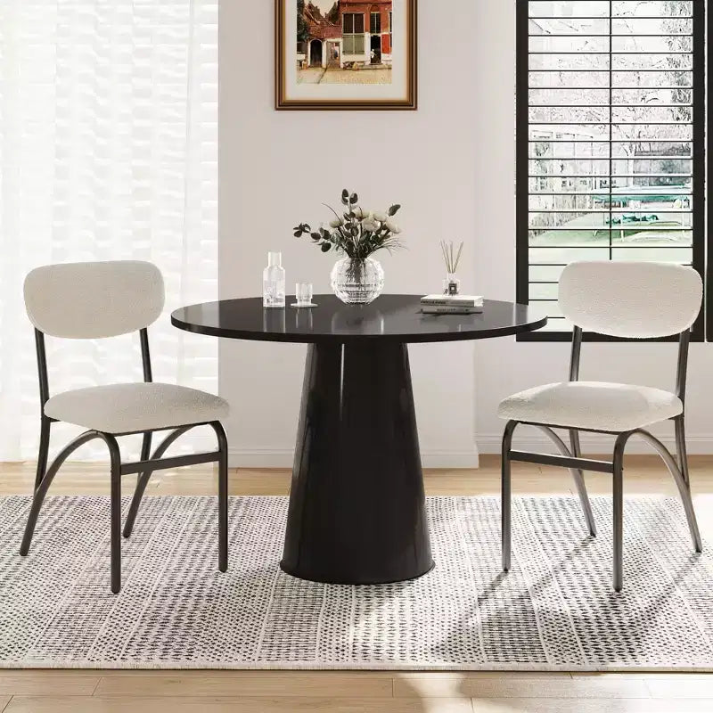 Set di sedie da pranzo imbottite, sedie da cucina con seduta imbottita e gambe in metallo, comode sedie laterali senza braccioli per soggiorno, sala da pranzo, ristorante
