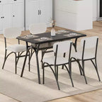 Set di sedie da pranzo imbottite, sedie da cucina con seduta imbottita e gambe in metallo, comode sedie laterali senza braccioli per soggiorno, sala da pranzo, ristorante