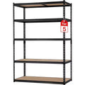 5 Tiers Garage Storage Shelves , 48  L x 24 in W x 72 in Heavy Duty Storage Shelving Racks with Adjustable Shelf for Pantry Warehouse