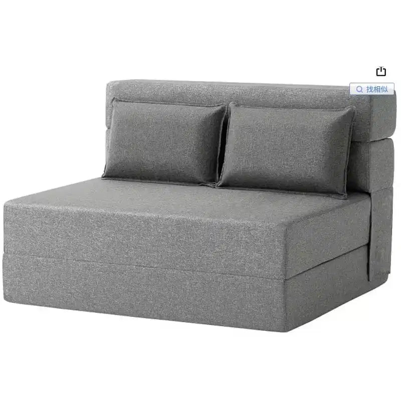 Divano Letto Pieghevole 4 in 1 e Poltrona Letto, Divanetto Trasformabile da 203 cm con Cuscino, Chaise Longue da Pavimento Trapuntata per Soggiorno, Camera da Letto, Camera degli Ospiti