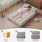 Divano Letto Pieghevole, Divano Letto Futon, Divano Pieghevole da Terra per Soggiorno, Poltrona Letto Convertibile con Cuscino, Materasso Pieghevole e Supporto per la Schiena