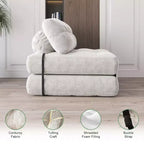 Divano Letto Pieghevole, Divano Letto Futon, Divano Pieghevole da Terra per Soggiorno, Poltrona Letto Convertibile con Cuscino, Materasso Pieghevole e Supporto per la Schiena