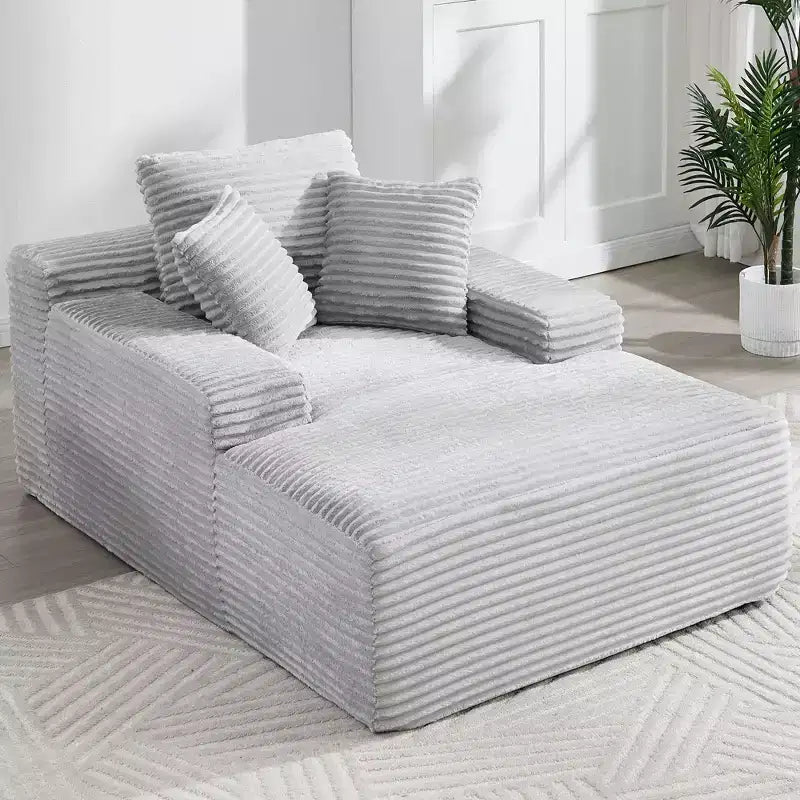 Divano letto futon Okak Modern Oversized in velluto con morbidi cuscini, comodo divano lounge per soggiorno, appartamento
