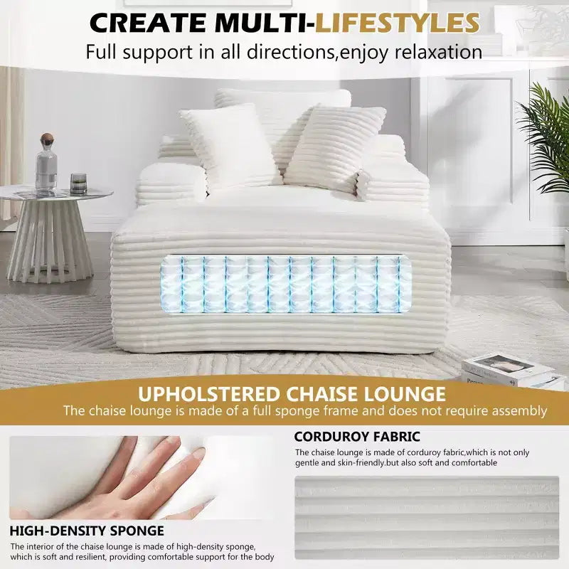 Divano letto futon Okak Modern Oversized in velluto con morbidi cuscini, comodo divano lounge per soggiorno, appartamento