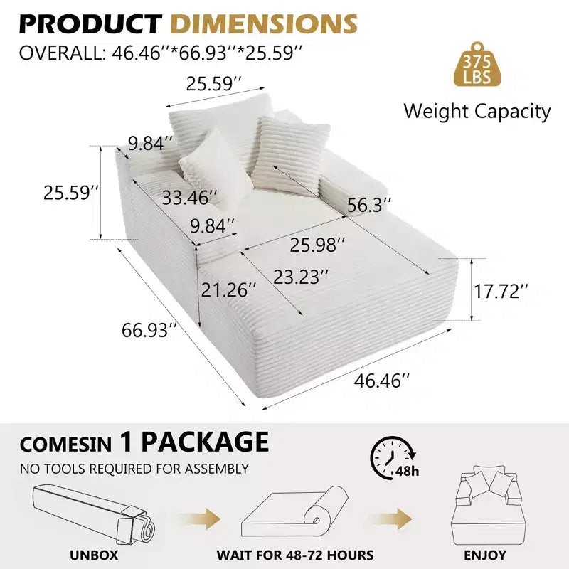 Divano letto futon Okak Modern Oversized in velluto con morbidi cuscini, comodo divano lounge per soggiorno, appartamento