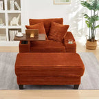 Okak Divano Futon Moderno Oversize con Pouf e Tavolino Girevole, Comoda Poltrona Letto per Soggiorno, Appartamento