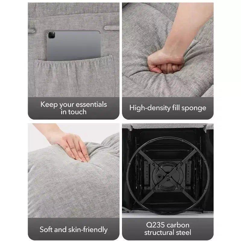 Poltrona Reclinabile Basculante, Girevole a 360°, Reclinabile Singola Lazy Boy, Recliner Manuale Extra Largo, Rivestimento in ciniglia Sovraccarico Morbido
