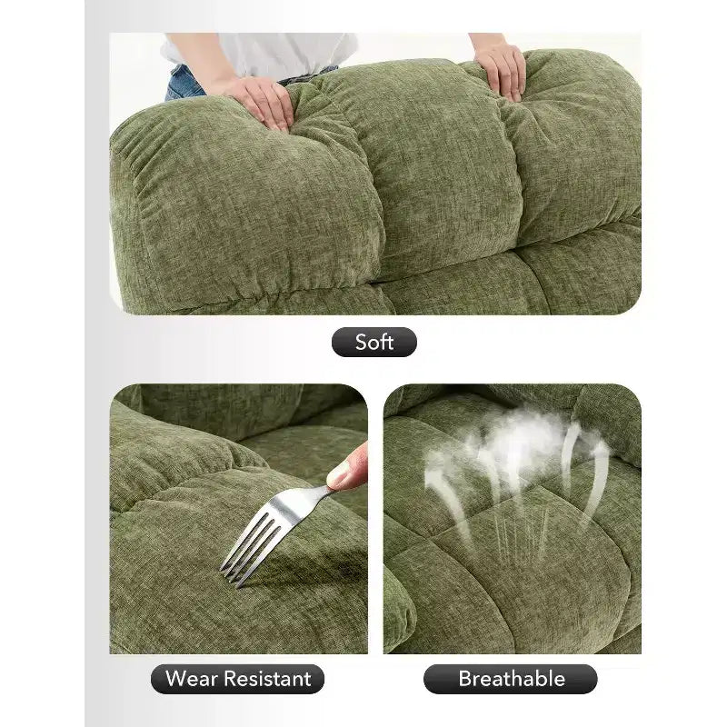 Poltrona Reclinabile Basculante, Girevole a 360°, Reclinabile Singola Lazy Boy, Recliner Manuale Extra Largo, Rivestimento in ciniglia Sovraccarico Morbido