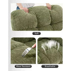 Poltrona Reclinabile Basculante, Girevole a 360°, Reclinabile Singola Lazy Boy, Recliner Manuale Extra Largo, Rivestimento in ciniglia Sovraccarico Morbido