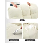 Poltrona Reclinabile Basculante, Girevole a 360°, Reclinabile Singola Lazy Boy, Recliner Manuale Extra Largo, Rivestimento in ciniglia Sovraccarico Morbido