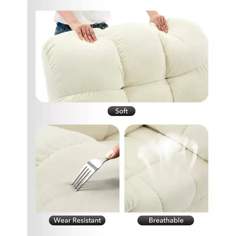 Poltrona Reclinabile Basculante, Girevole a 360°, Reclinabile Singola Lazy Boy, Recliner Manuale Extra Largo, Rivestimento in ciniglia Sovraccarico Morbido