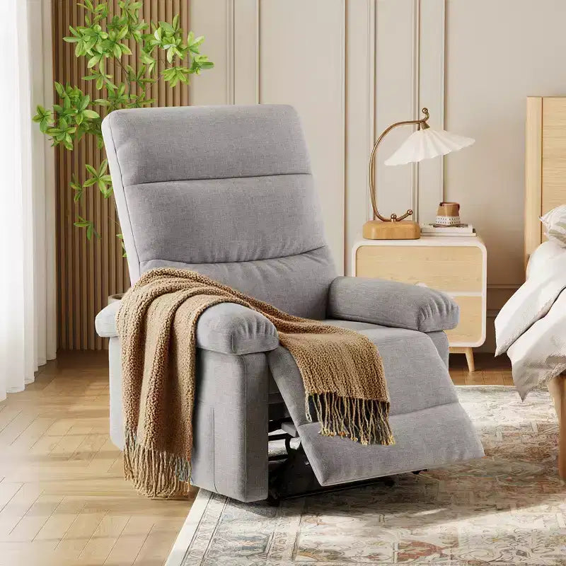 Poltrona reclinabile manuale per adulti, sedia reclinabile regolabile con supporto per la schiena, ergonomica, per soggiorno