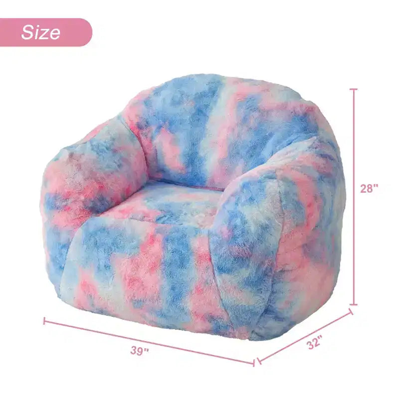 Poltrona a sacco di lusso in morbida pelliccia sintetica con braccioli e schienale, lettino ergonomico in memory foam per soggiorno, camera da letto, ufficio