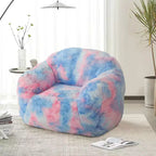 Poltrona a sacco di lusso in morbida pelliccia sintetica con braccioli e schienale, lettino ergonomico in memory foam per soggiorno, camera da letto, ufficio