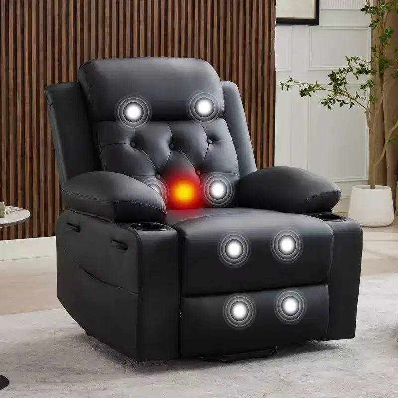 Poltrone Reclinabili Elettriche per Adulti, Recliner con Poggiatesta Elettrico e Porte di Ricarica, Poltrona Divano Reclinabile Elettrica per Soggiorno
