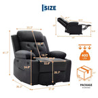 Poltrone Reclinabili Elettriche per Adulti, Recliner con Poggiatesta Elettrico e Porte di Ricarica, Poltrona Divano Reclinabile Elettrica per Soggiorno