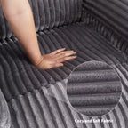 Divano reclinabile manuale, Poltrona reclinabile in velluto a coste, Reclinabile regolabile, Braccioli con cuscini, Imbottitura spessa, Capacità 180 kg, per camera da letto, home theater
