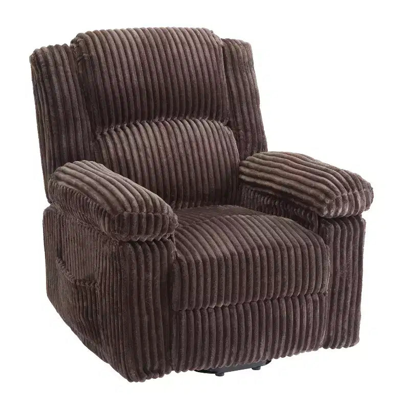 Divano reclinabile manuale, Poltrona reclinabile in velluto a coste, Reclinabile regolabile, Braccioli con cuscini, Imbottitura spessa, Capacità 180 kg, per camera da letto, home theater
