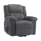Divano reclinabile manuale, Poltrona reclinabile in velluto a coste, Reclinabile regolabile, Braccioli con cuscini, Imbottitura spessa, Capacità 180 kg, per camera da letto, home theater