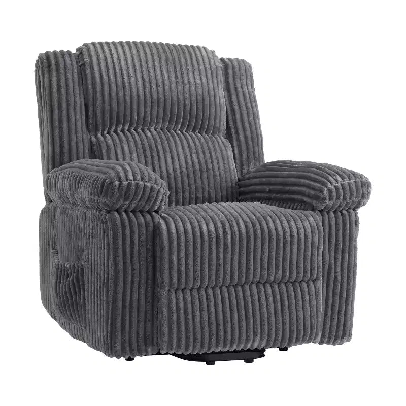 Divano reclinabile manuale, Poltrona reclinabile in velluto a coste, Reclinabile regolabile, Braccioli con cuscini, Imbottitura spessa, Capacità 180 kg, per camera da letto, home theater
