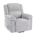 Divano reclinabile manuale, Poltrona reclinabile in velluto a coste, Reclinabile regolabile, Braccioli con cuscini, Imbottitura spessa, Capacità 180 kg, per camera da letto, home theater