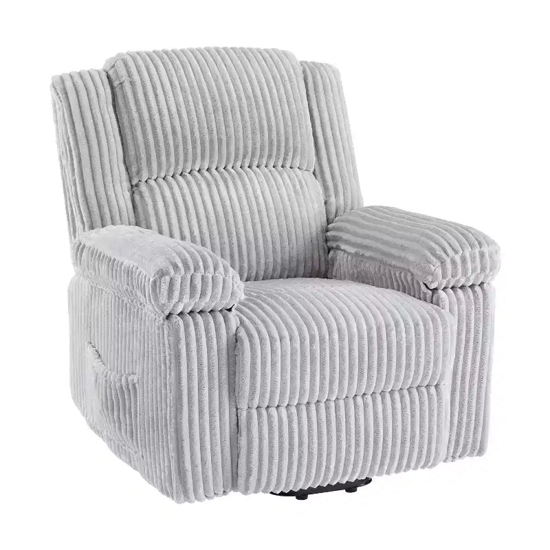 Divano reclinabile manuale, Poltrona reclinabile in velluto a coste, Reclinabile regolabile, Braccioli con cuscini, Imbottitura spessa, Capacità 180 kg, per camera da letto, home theater