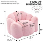 Okak Modern Relax Poltrona a Sacco Oversize in Peluche "Nuvola" con Braccioli, Divano Singolo con Seduta Profonda per Soggiorno, Appartamento, Camera degli Ospiti