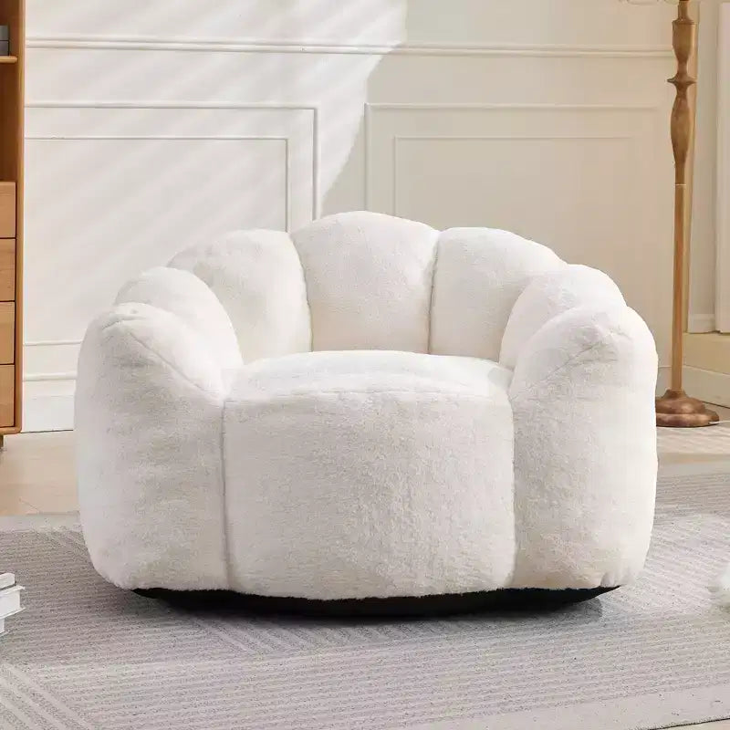 Okak Modern Relax Poltrona a Sacco Oversize in Peluche "Nuvola" con Braccioli, Divano Singolo con Seduta Profonda per Soggiorno, Appartamento, Camera degli Ospiti