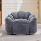 Okak Modern Relax Poltrona a Sacco Oversize in Peluche "Nuvola" con Braccioli, Divano Singolo con Seduta Profonda per Soggiorno, Appartamento, Camera degli Ospiti