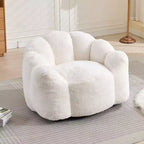 Okak Modern Relax Poltrona a Sacco Oversize in Peluche "Nuvola" con Braccioli, Divano Singolo con Seduta Profonda per Soggiorno, Appartamento, Camera degli Ospiti