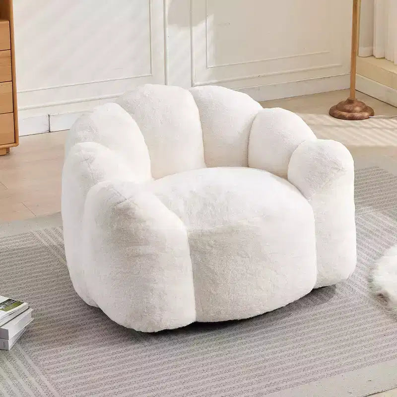 Okak Modern Relax Poltrona a Sacco Oversize in Peluche "Nuvola" con Braccioli, Divano Singolo con Seduta Profonda per Soggiorno, Appartamento, Camera degli Ospiti