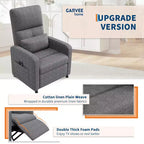 Poltrona Reclinabile, Divano Reclinabile Regolabile, Poltrona Relax, Schienale Alto Ergonomico, Seduta Imbottita, 2 Tasche Laterali, per Soggiorno