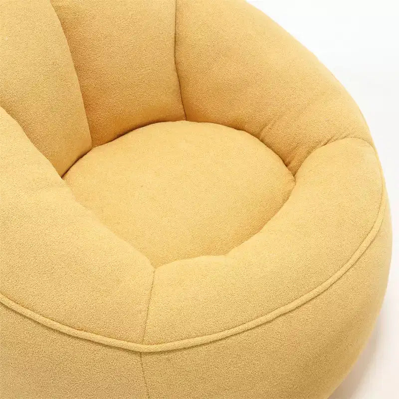 Poltrona Sacco con Poggiapiedi, Poltrona Sacco in Schiuma ad Alta Densità, Poltrona Moderna con Pouf