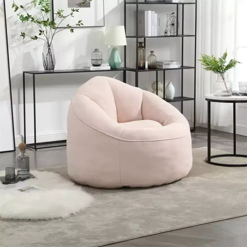 Poltrona Sacco con Poggiapiedi, Poltrona Sacco in Schiuma ad Alta Densità, Poltrona Moderna con Pouf