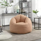 Poltrona Sacco con Poggiapiedi, Poltrona Sacco in Schiuma ad Alta Densità, Poltrona Moderna con Pouf