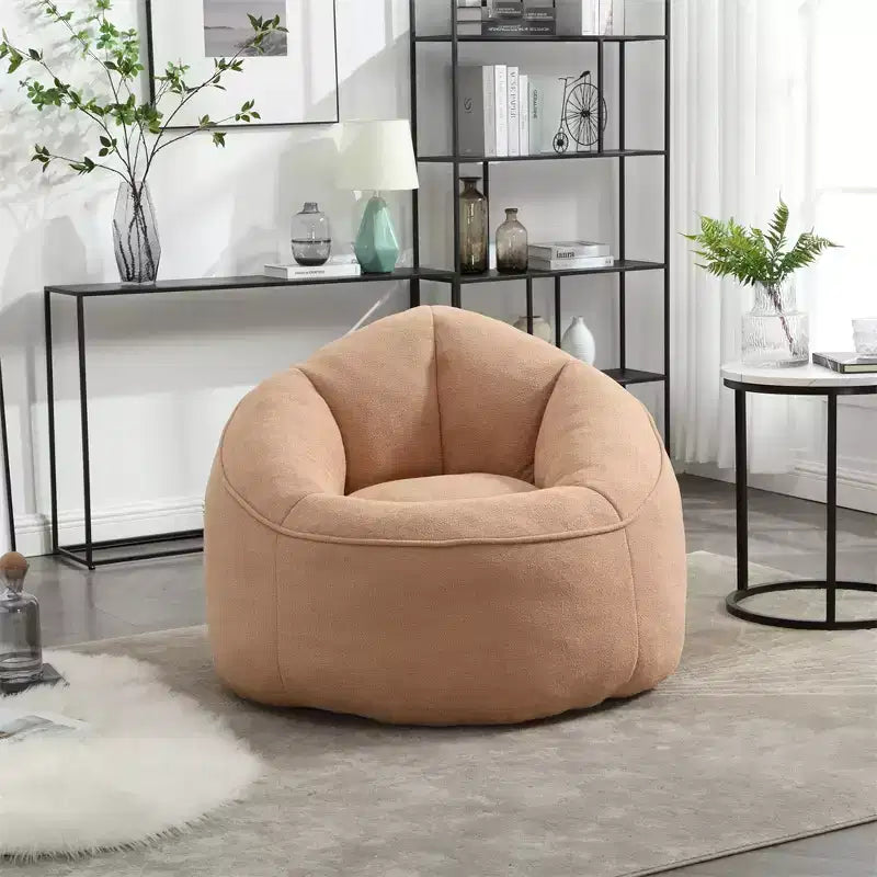 Poltrona Sacco con Poggiapiedi, Poltrona Sacco in Schiuma ad Alta Densità, Poltrona Moderna con Pouf