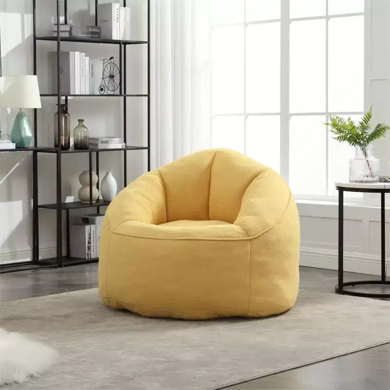 Poltrona Sacco con Poggiapiedi, Poltrona Sacco in Schiuma ad Alta Densità, Poltrona Moderna con Pouf