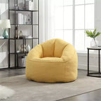 Poltrona Sacco con Poggiapiedi, Poltrona Sacco in Schiuma ad Alta Densità, Poltrona Moderna con Pouf