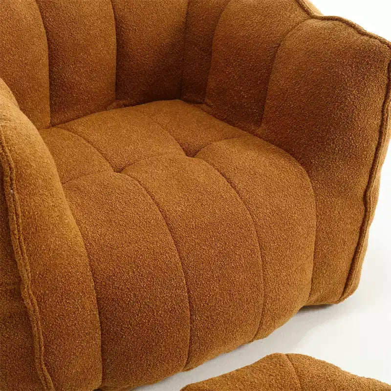 Divano sacco pouf, poltrona sacco moderna morbida con braccioli, divano pigro quadrato in ciniglia