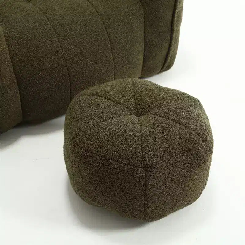 Divano sacco pouf, poltrona sacco moderna morbida con braccioli, divano pigro quadrato in ciniglia