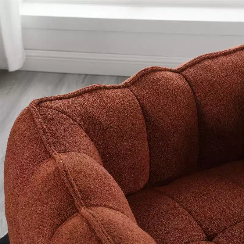 Divano sacco pouf, poltrona sacco moderna morbida con braccioli, divano pigro quadrato in ciniglia