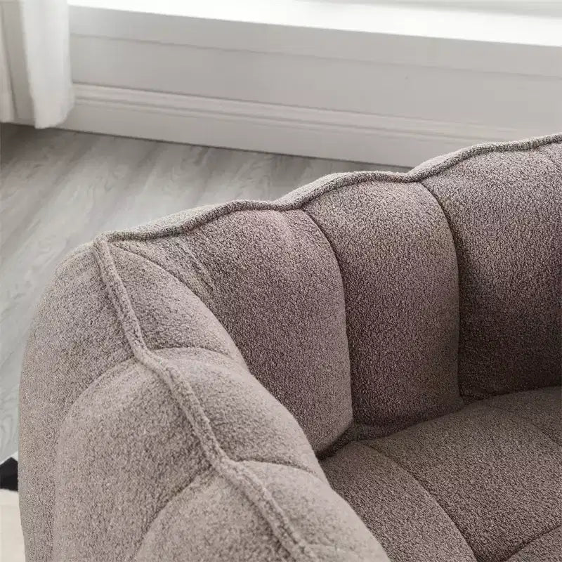 Divano sacco pouf, poltrona sacco moderna morbida con braccioli, divano pigro quadrato in ciniglia
