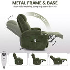 Comoda poltrona reclinabile in velluto a coste, design regolabile, 2 tasche laterali e montaggio senza attrezzi, poltrona reclinabile girevole a 360°, per soggiorno, camera da letto
