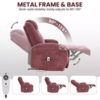 Comoda poltrona reclinabile in velluto a coste, design regolabile, 2 tasche laterali e montaggio senza attrezzi, poltrona reclinabile girevole a 360°, per soggiorno, camera da letto